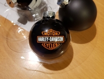 Harley julekugle, 20 kr.